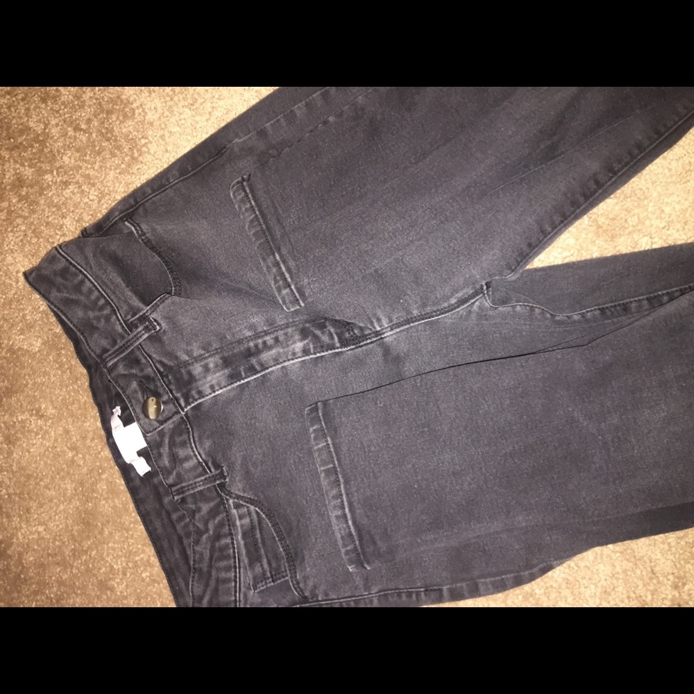 Forever 21 high waisted black jeans faded